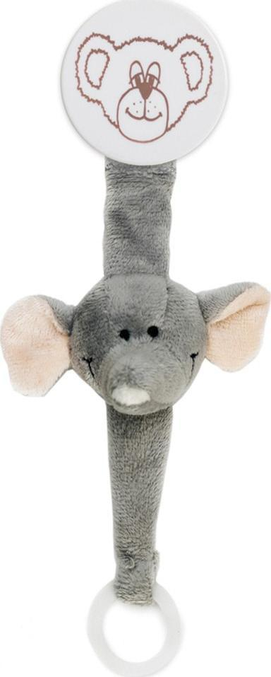 Lodër qetësuese Teddykompaniet Diinglisar Wild, me mbajtëse biberoni, elefant gri