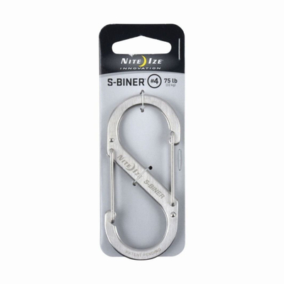 Karabinë Nite Ize S Biner Dual #4 SB4 03 11, çelik inox, argjendtë