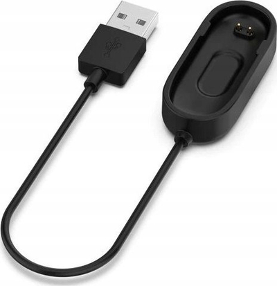 Kabllo karikimi Economy për Xiaomi Mi Smart Band 5 6 7 NFC, USB, me magnet, e zezë