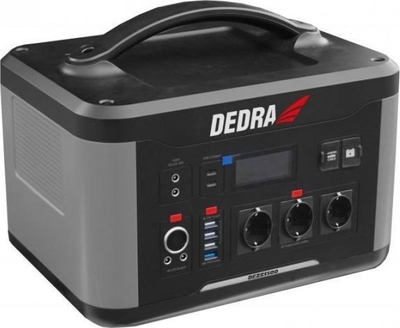Stacion energjie portabël Dedra DEDDEZS1500, 1500W, 3 dalje AC 230V, ngjyrë e zezë