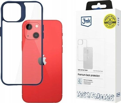 Maskë mbrojtëse 3mk Satin Armor Case+, për iPhone 13, mban mirë goditjet, blu