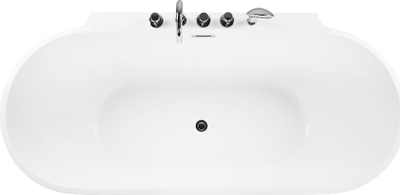 Kadë e lirë ROTSO 1700 x 800 mm, akrilike, ovale, bardh e zi