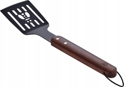 Set veglash BBQ Jean Dubost Laguiole, 5 pjesë, me doreza druri rubberwood, ngjyrë e errët