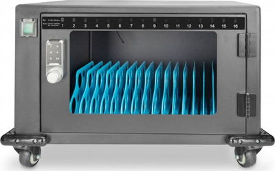 Dollap karikimi Digitus Cabinet Mobile, 16 porta USB A, deri 14", me rrota