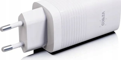 Полнач USB Verico Mojo GaN, 65W, 3 порти, бел