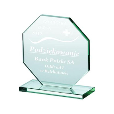 Kupë xhami Victoria Sport Glass Trophy, për gdhendje, transparente