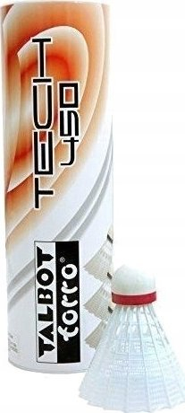 Shuttlecock badminton Talbot Torro TT Shut Tech 450, shpejtësi Fast, 6 copë, i bardhë