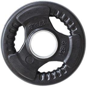 Disk olimpik gome HMS TOK01, 1.25 kg, për shufra olimpike, i zi