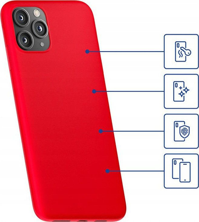 Case telefoni 3mk Matt Case për iPhone 7 8 SE 2020, matte, i kuq