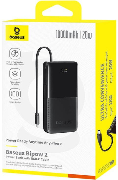 Karikues portativ Baseus Bipow 2, 10000mAh, 20W PD, i zi
