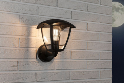 Llambë murale jashtë Paulmann Classic Curved, me sokëll E27, stil klasik, ngjyrë antracit