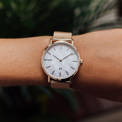 Orë dore Millner Mayfair S Rose Pearl, 36 mm