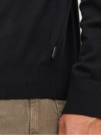 Triko Jack&Jones JJEEMIL Regular Fit 12157417 Black