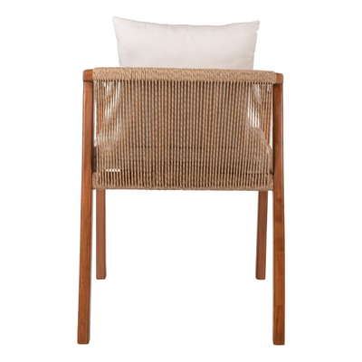 Karrige druri teak me litar & jastëkë 57×63.5×75–88 cm (HM9456.01)