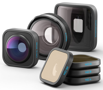Set lentesh GoPro HB Series, për HERO13 Black, kënd i gjerë dhe makro, e zezë