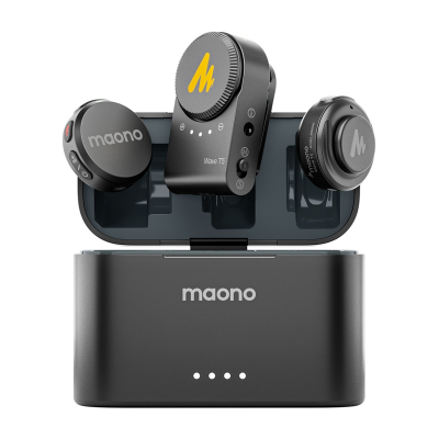 Mikrofon wireless Maono WM650 A2, 2 transmetues, USB-C Lightning, i zi