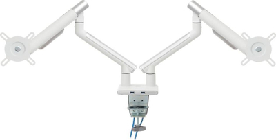 Mbajtës tavoline për dy monitorë Art RAMM L-20GD, 17"-32", sustë gazi, i zi
