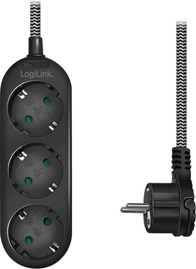 Shtepshtrijë LogiLink LPS261, 3 dalje, kabllo 1.5 m, e bardhë