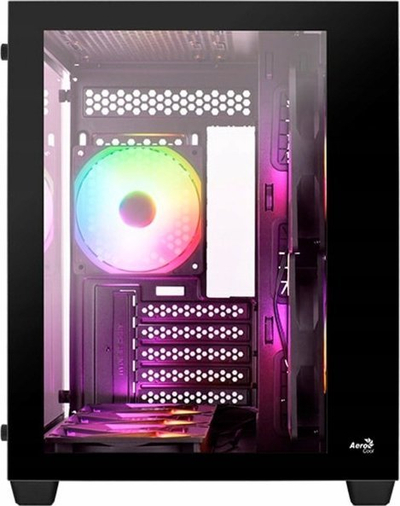 Kuti kompiutri Aerocool Dryft Mini V2, Mini Tower Micro ATX, 6 ventilatorë RGB, e zezë