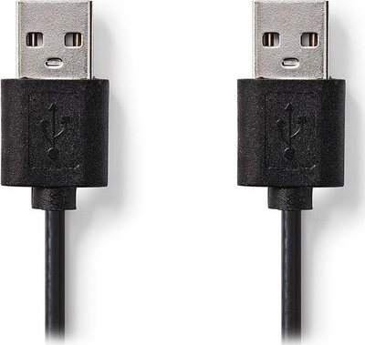 Kabllo USB Nedis 2.0 A në A, 3m, e zezë