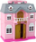Set lodër kozmetike Leantoys Pink House, kuti grimi me aksesorë, rozë