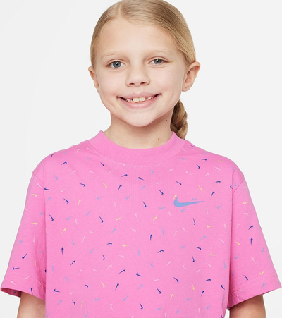 Bluzë Nike Sportswear Jr FD5366-620, pambuk poliester, për goca, rozë