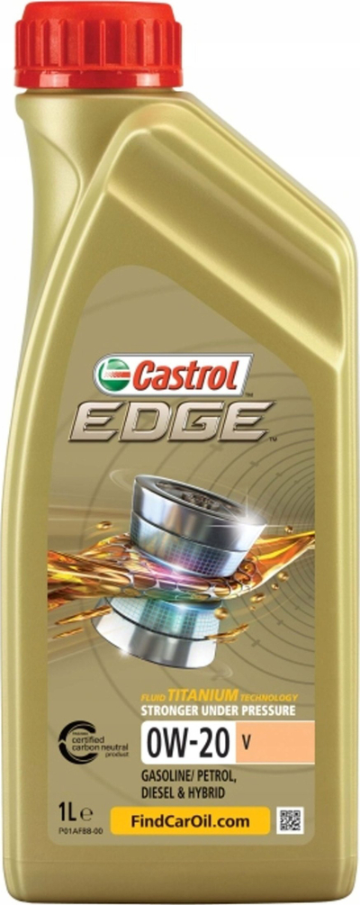 Vaj motori Castrol EDGE 0W20 V, sintetik, 1L, ngjyrë flori