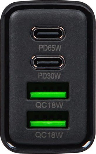 Karikues prizë Qoltec 76-023, 2x USB, USB-C QC PD 65W, i bardhë