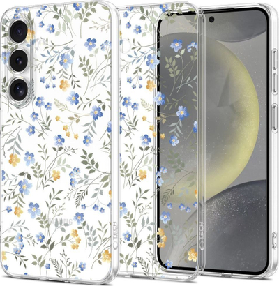 Mbulesë telefoni Tech-Protect FlexAir Spring Flowers për Samsung S25, TPU, e tejdukshme me lule