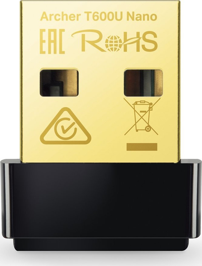 Adapter Wi‑Fi TP‑Link Archer T600U Nano, AC600, USB, i zi
