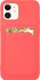 Mbrojtëse telefoni Hurtel Card Case për iPhone 12 Pro Max, silikoni, me xhep për karta, portokalli