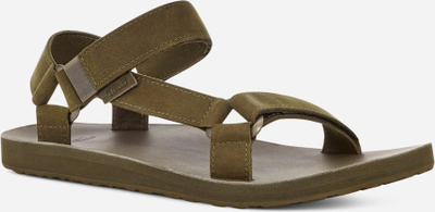 Sandale për burra TEVA Original Universal Full Grain, lëkurë, Dark Olive, nr. 8