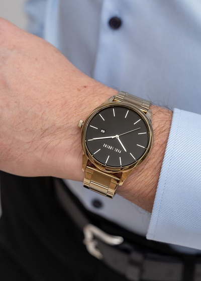 Рачен часовник за мажи Paul Lorens PL1273B-1D1, 44mm, водоотпорен 30m, златен