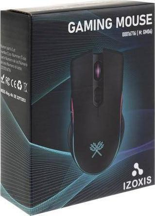 Maush lojrash me kabllo IZOXIS M16716, 7200 DPI, 7 butona, me LED