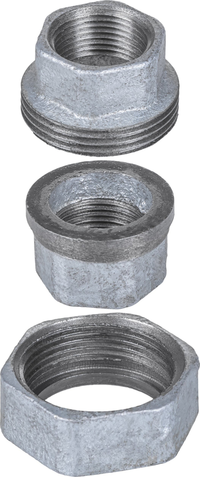 Bashkues i drejtë AGAFLEX U1, 3/4", i galvanizum