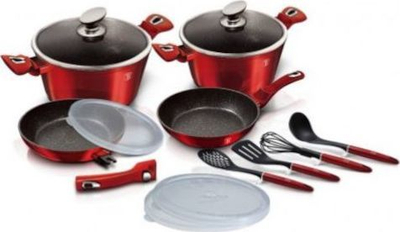 Set enë kuzhine Berlinger Haus BH-7057, të kuqe