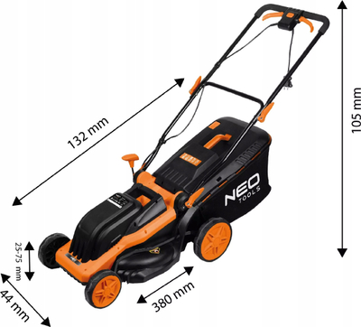 Kositëse elektrike bari Neo Tools 04-628, 1600W, 38 cm, shportë 45L