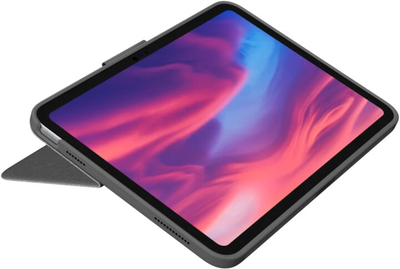 Футрола со тастатура Logitech Combo Touch со капак за Apple iPad 2022 (10-та генерација), меѓународен САД, сива боја