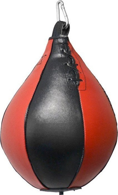 Top boksimi Master Boxing Pear MASTER, madhësia 5, lëkurë sintetike, i kuq e zi