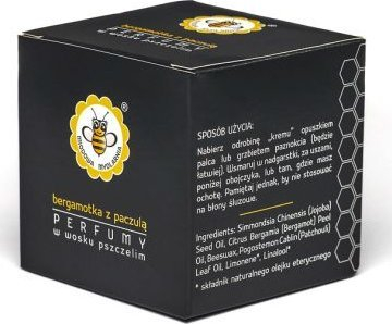 Parfum solid Miodowa Mydlarnia Bergamot and Patchouli, 15 g, në dyllë