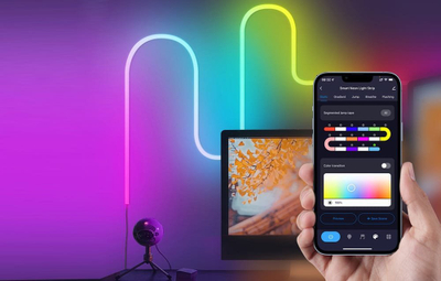 Shirit LED i zgjuar Avatto SLS03, 5m, RGBIC, për përdorim brenda në shpi