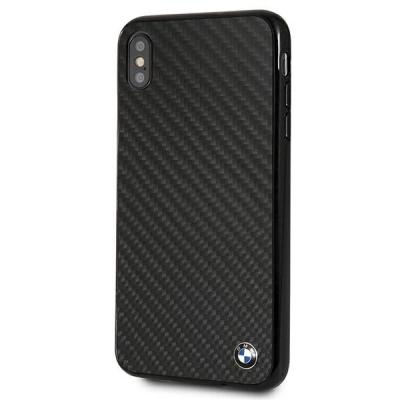 Mbulesë telefoni BMW BMHCI65MBC për iPhone Xs Max, fibër karboni, e zezë