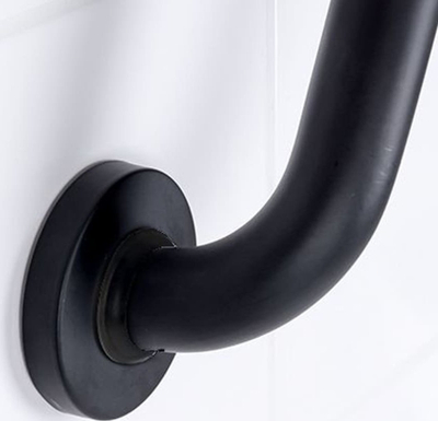 Dorezë sigurie muri RIDDER Wall Bracket, 45 cm, alumin, e zezë