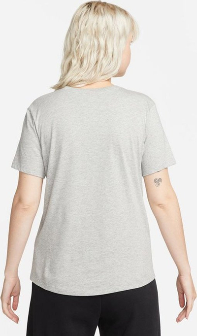 Bluza Nike Sportswear Essentials Logo Tee, për goca, pambuk, gri e errët