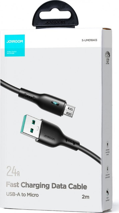 Kabllo USB Joyroom JYR724, USB A në microUSB, 2 m, e zezë