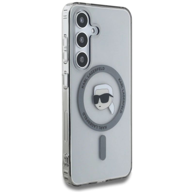 Futrollë Karl Lagerfeld MagSafe për Samsung Galaxy S25, plastik e fortë me skaje TPU, transparente