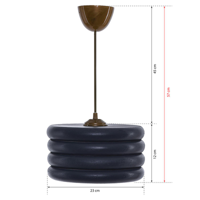 Llambë e varur tavani, Ø23×57 cm (HM7655.03), gri