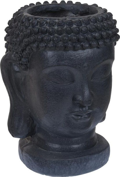 Vazo lulesh ProGarden Flowerpot Buddha, 25x26x35 cm, antracit e errët