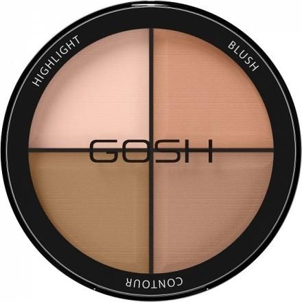 Paletë konturimi Gosh Highlight Blush Contour 4in1 001 Light, 15g, për fytyrë