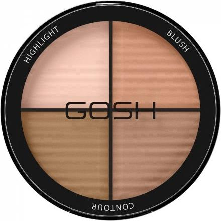 Paletë konturimi Gosh Highlight Blush Contour 4in1 001 Light, 15g, për fytyrë